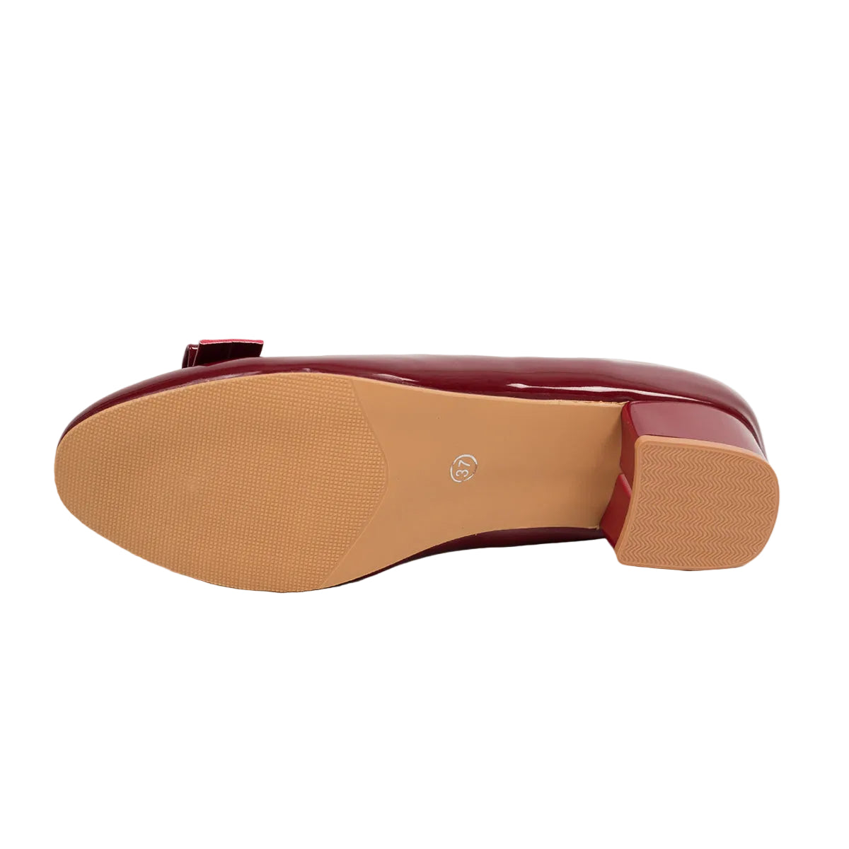 BOW-DETAIL BLOCK HEEL PUMPS