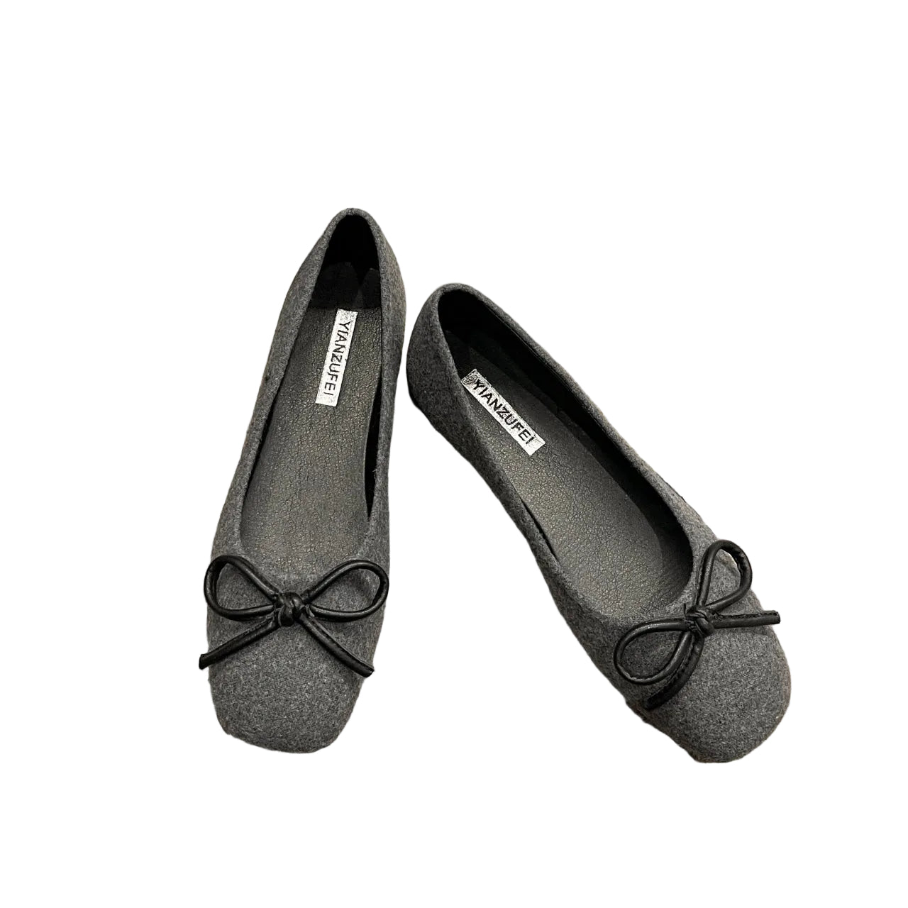 COTTON-LINEN BALLET FLATS