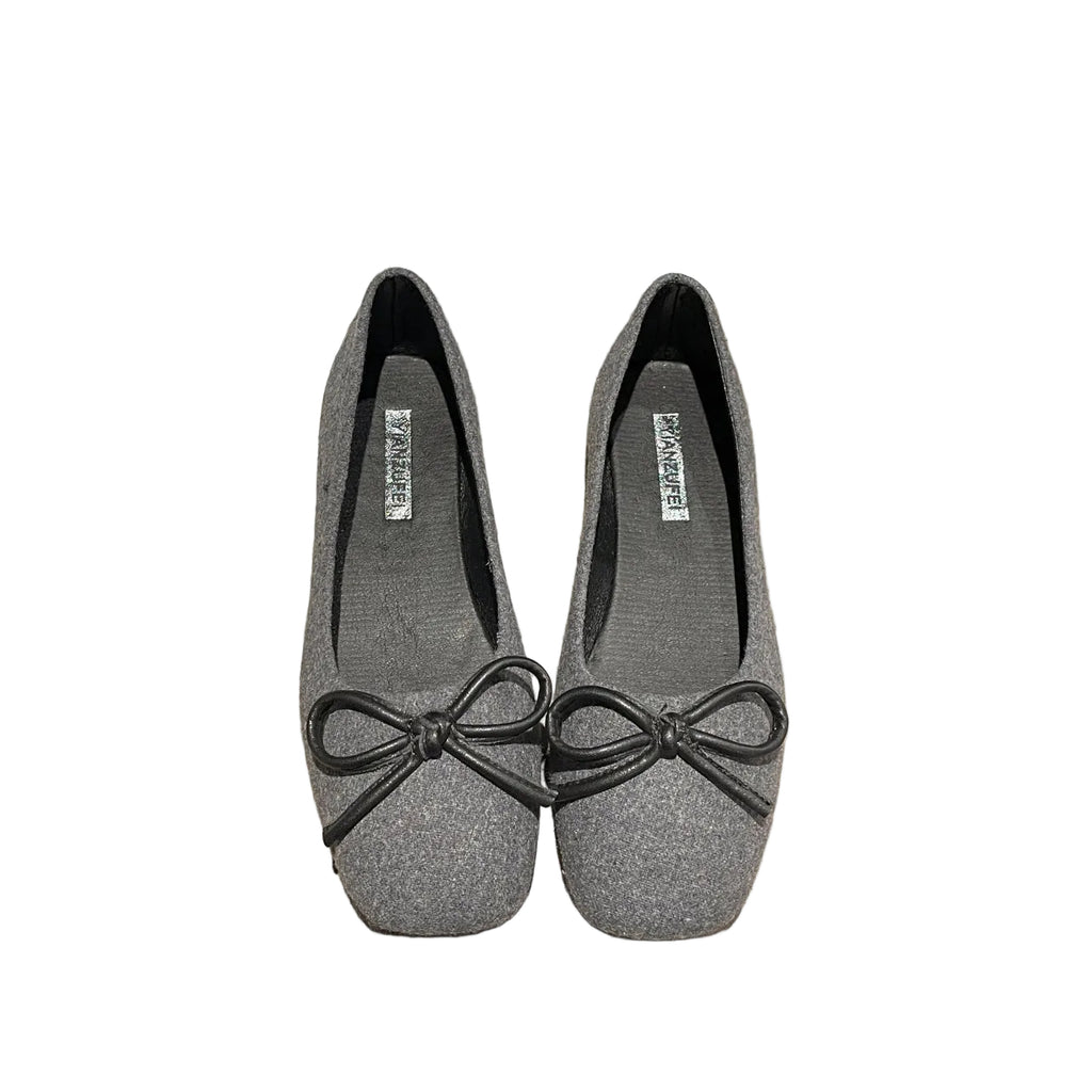 COTTON-LINEN BALLET FLATS