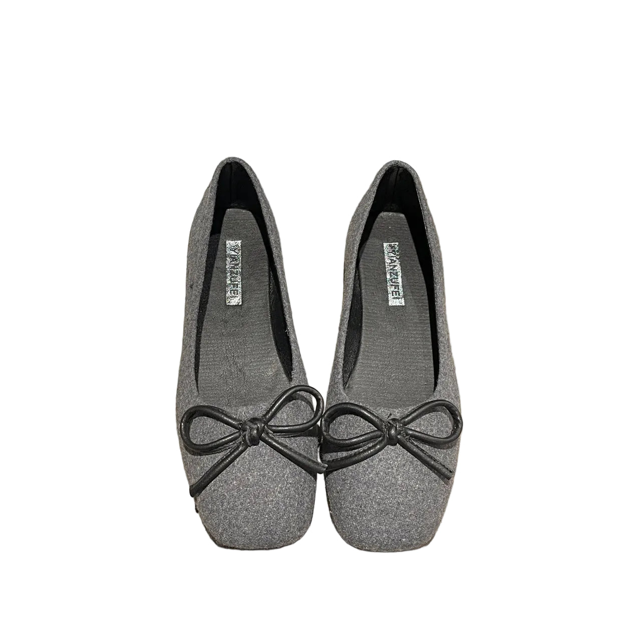 COTTON-LINEN BALLET FLATS