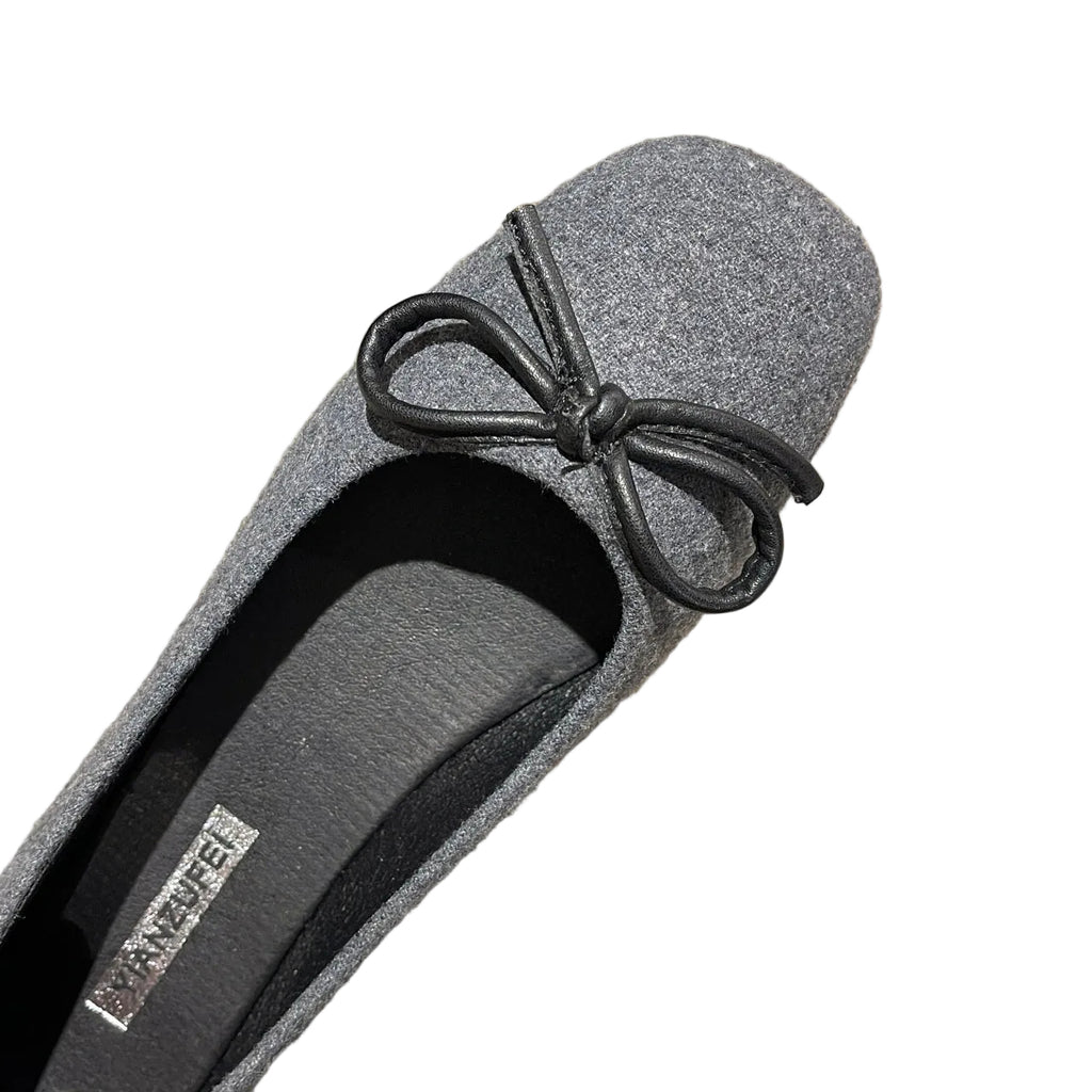 COTTON-LINEN BALLET FLATS