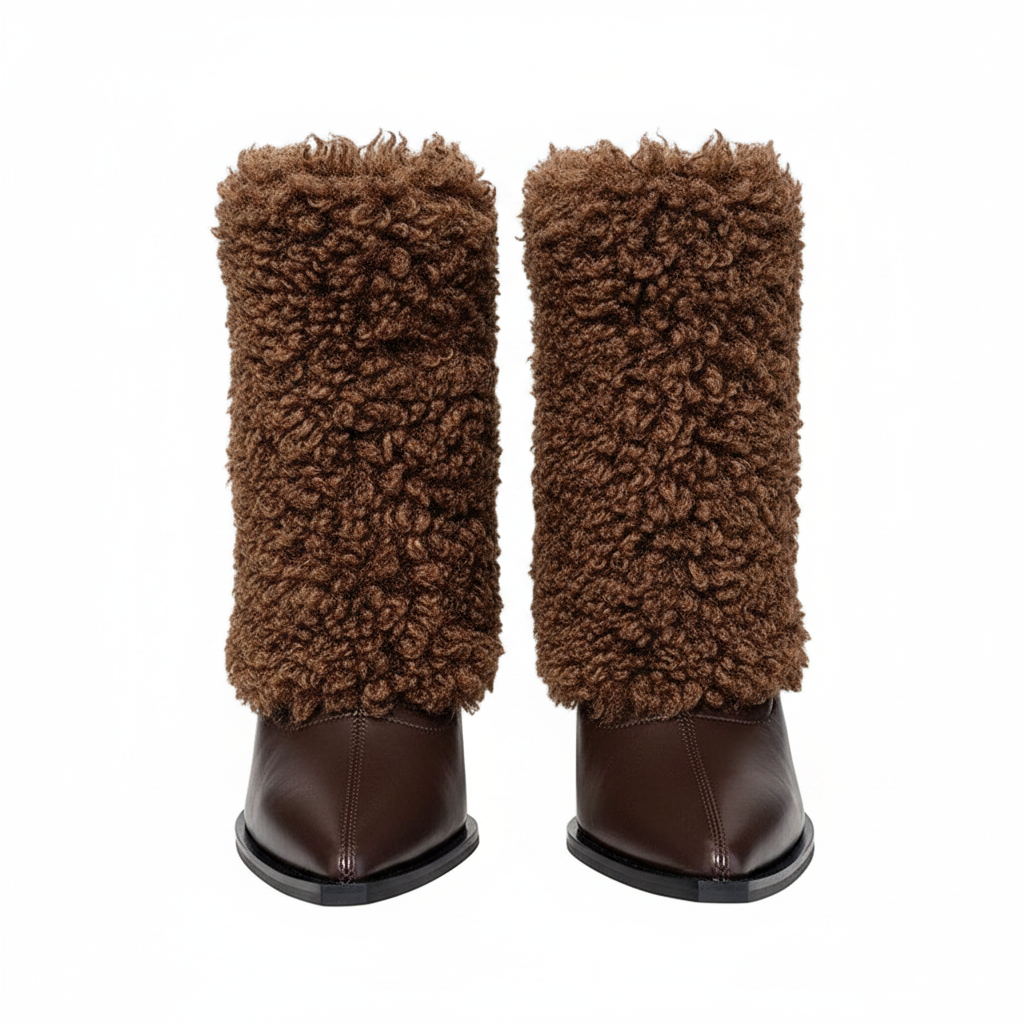 FAUX FUR ANKLE BOOTS