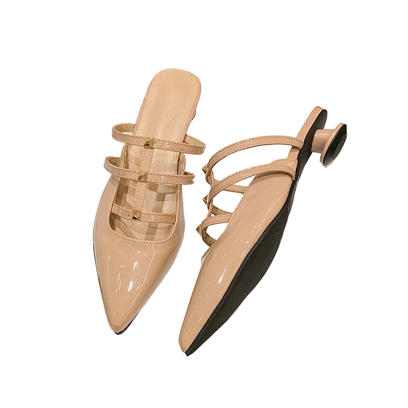 LOW BLOCK HEELED SANDALS