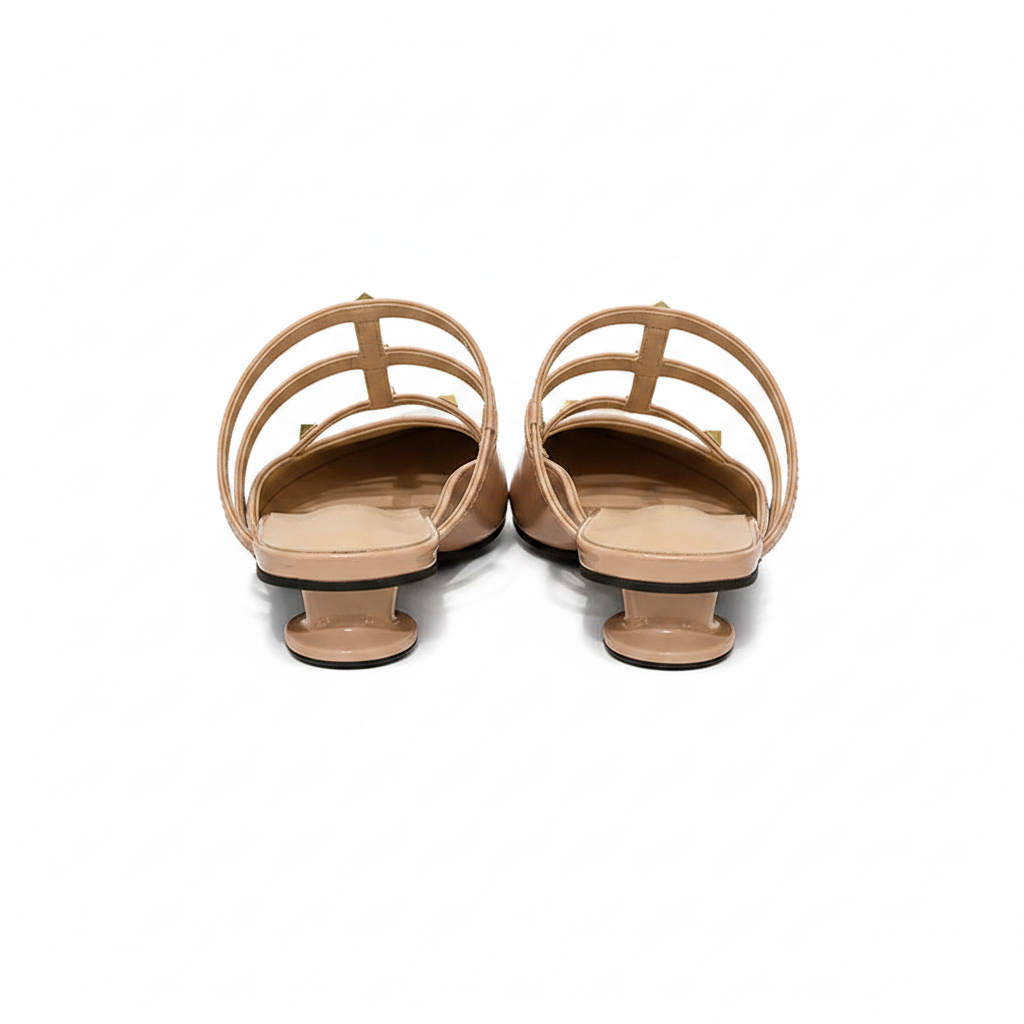 LOW BLOCK HEELED SANDALS
