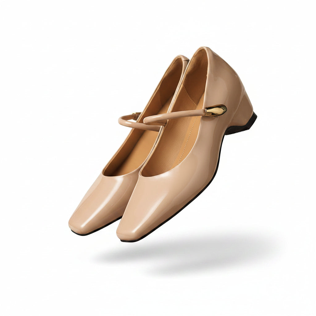 PATENT VEGAN LEATHER MARY JANE HEELS