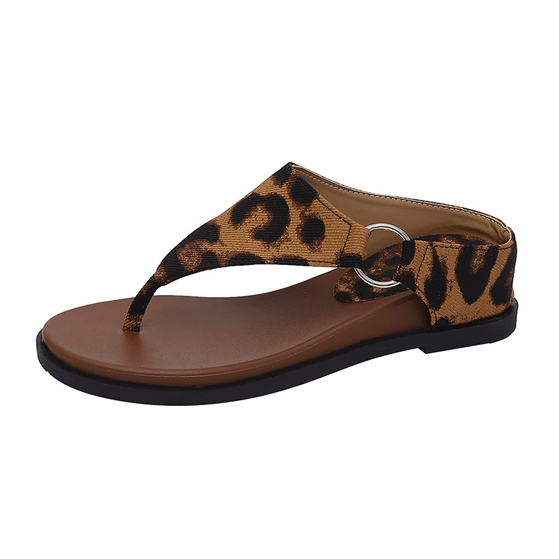SUEDE-LOOK THONG SANDALS