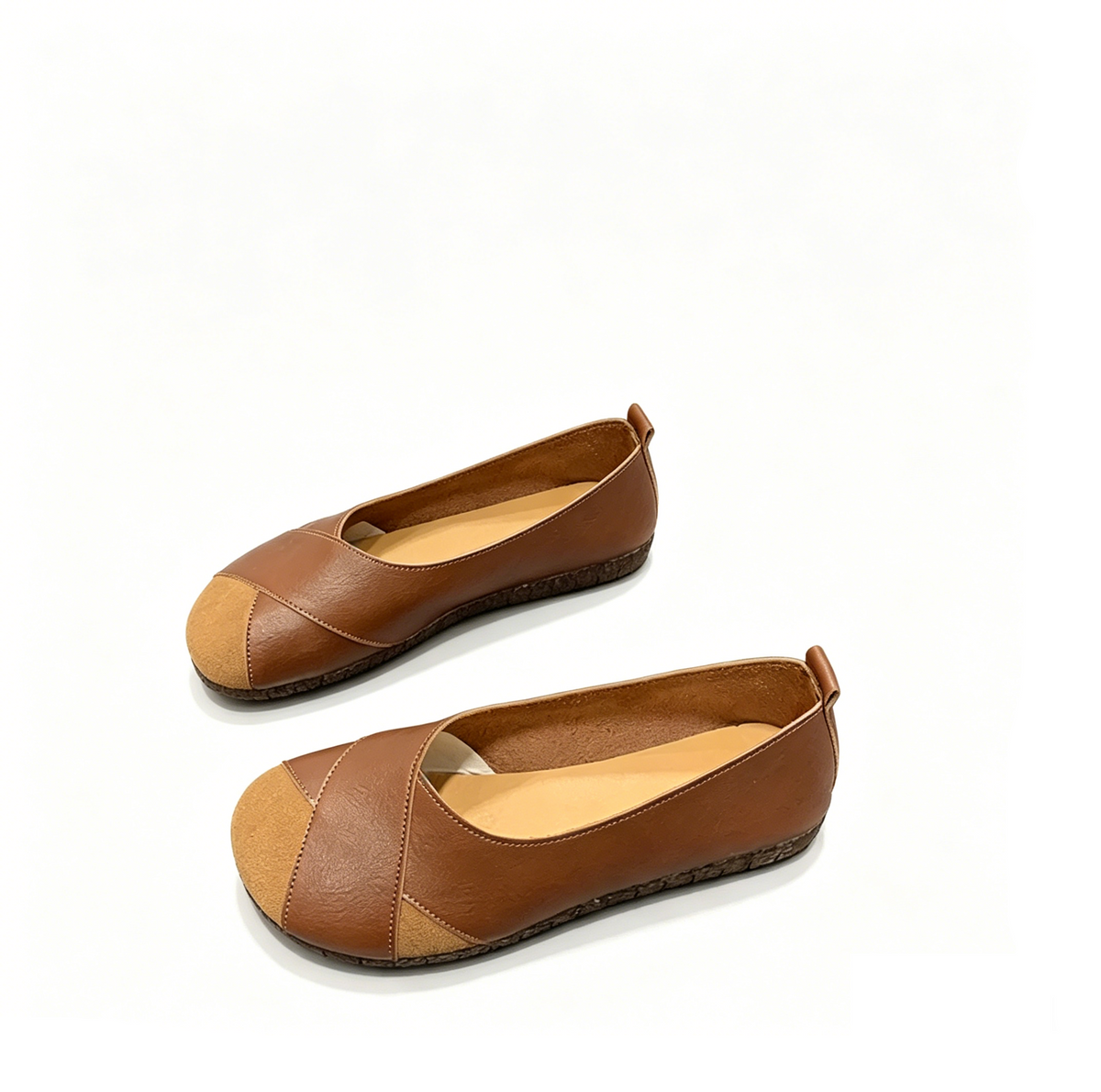 Women's Retro Soft Vegan Leather Flats