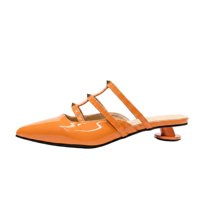 Women's Studded Strappy Pointed Toe Mules