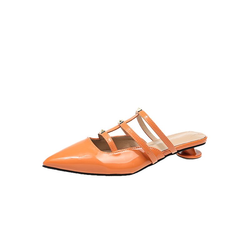 LOW BLOCK HEELED SANDALS