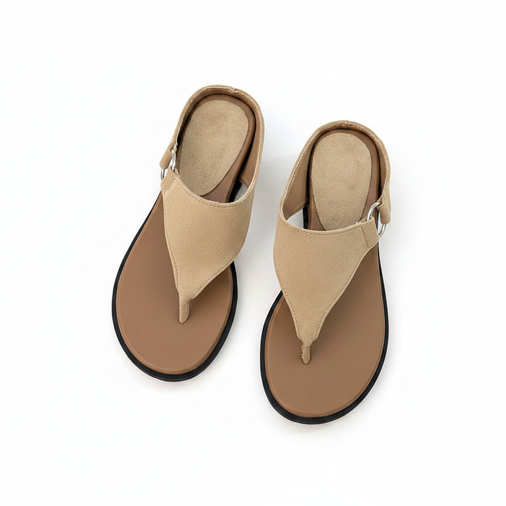 MINIMALIST RING DETAIL THONG SANDALS