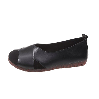 Women's Retro Soft Vegan Leather Flats