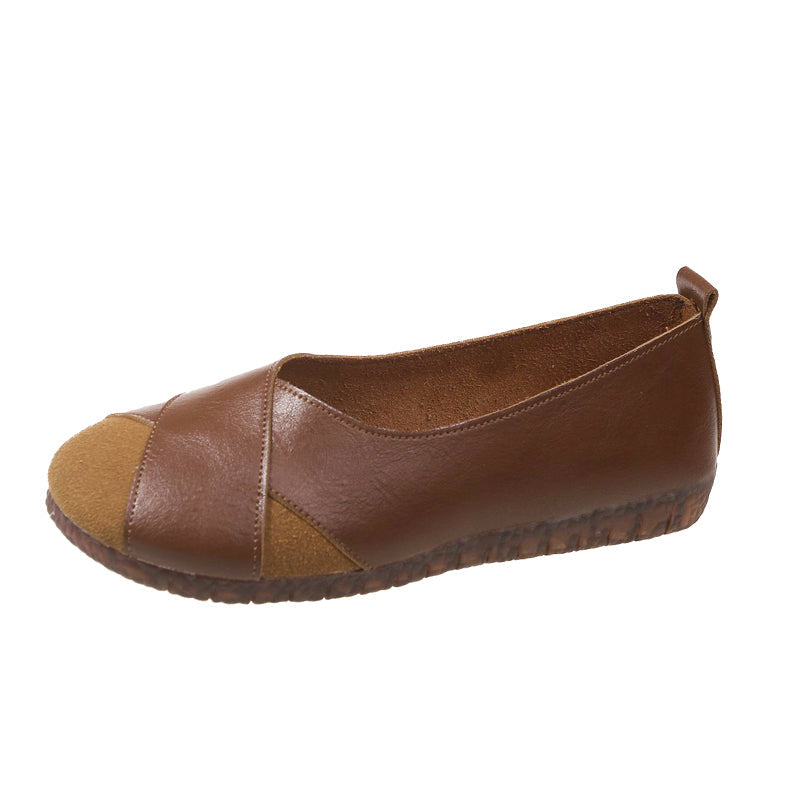 Women's Retro Soft Vegan Leather Flats