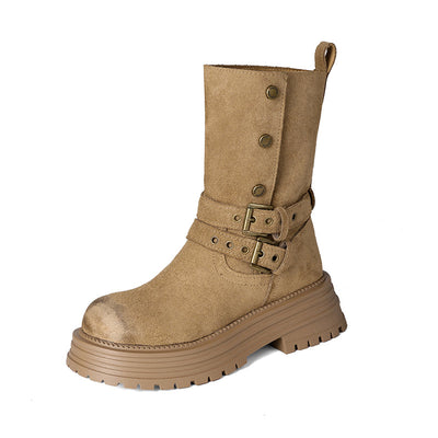 Women's Vintage Buckle Boots