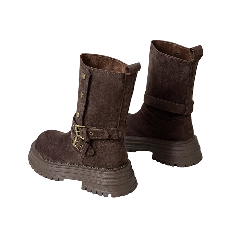 Women's Vintage Buckle Boots