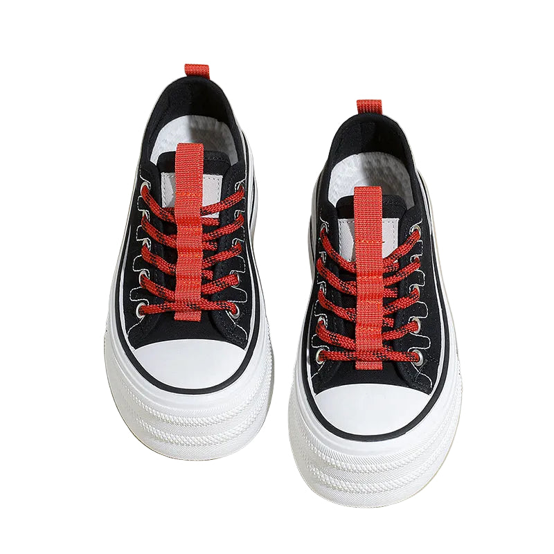 Women's Stacked Platform Canvas Sneakers
