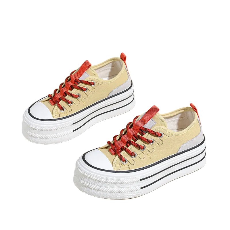 Women's Stacked Platform Canvas Sneakers