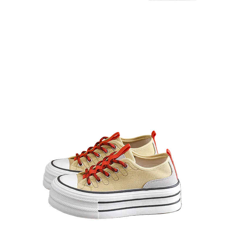 Women's Stacked Platform Canvas Sneakers
