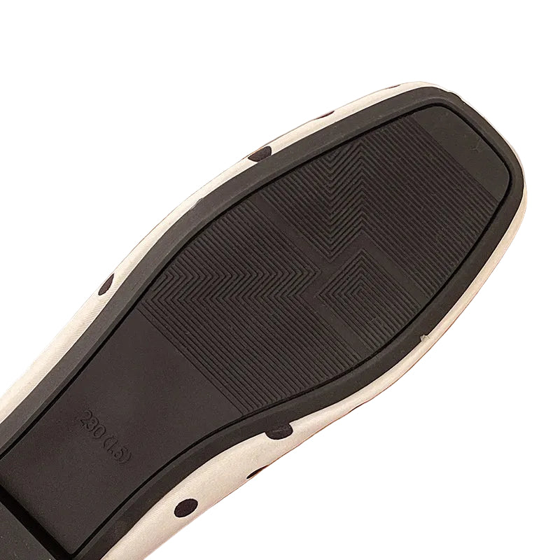 POLKA DOT SQUARE TOE BALLET FLATS