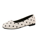 POLKA DOT SQUARE TOE BALLET FLATS