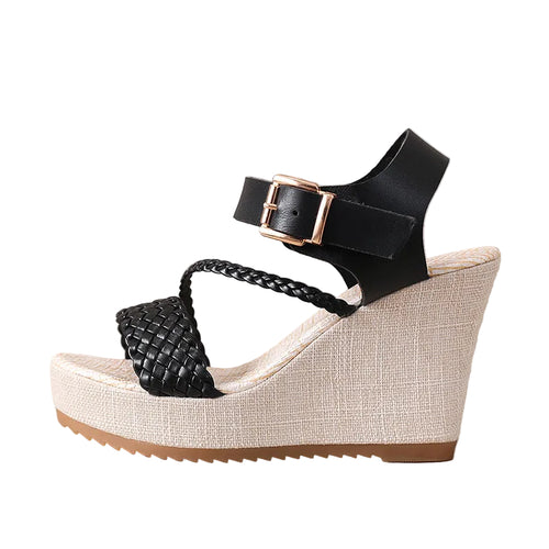 BRAIDED STRAP ESPADRILLE WEDGES