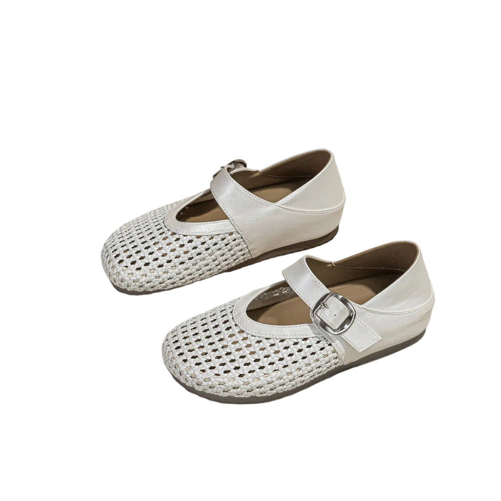 RETRO WOVEN MARY JANES
