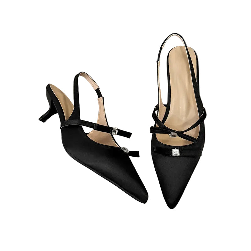 Women's Pointed Toe Slingback Heels