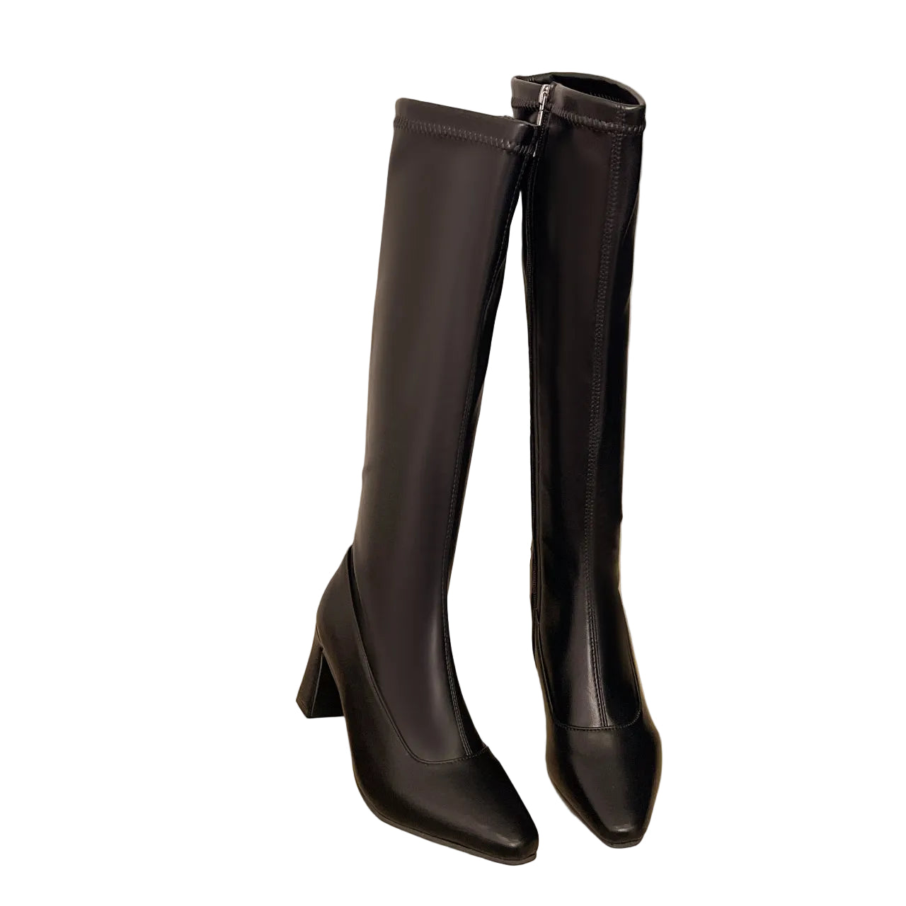 POINTED TOE KNEE-HIGH BOOTS