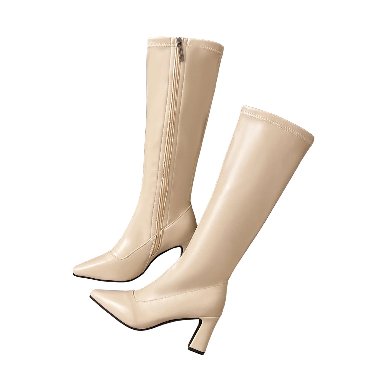 POINTED TOE KNEE-HIGH BOOTS
