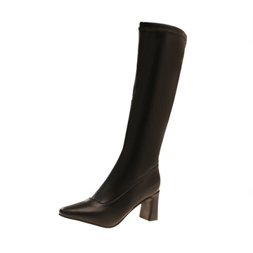 POINTED TOE KNEE-HIGH BOOTS
