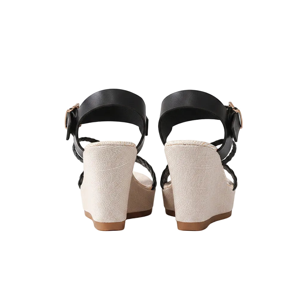 BRAIDED STRAP ESPADRILLE WEDGES