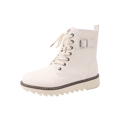Women's Buckle Combat Boots