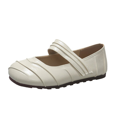 Women's Pleated Mary Jane Flats