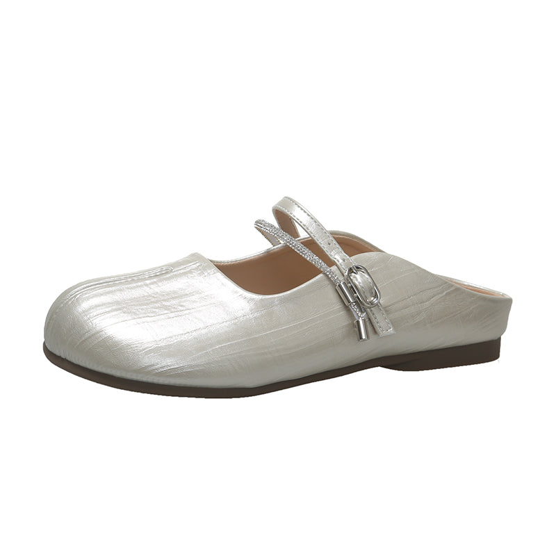 METALLIC BACKLESS MULES