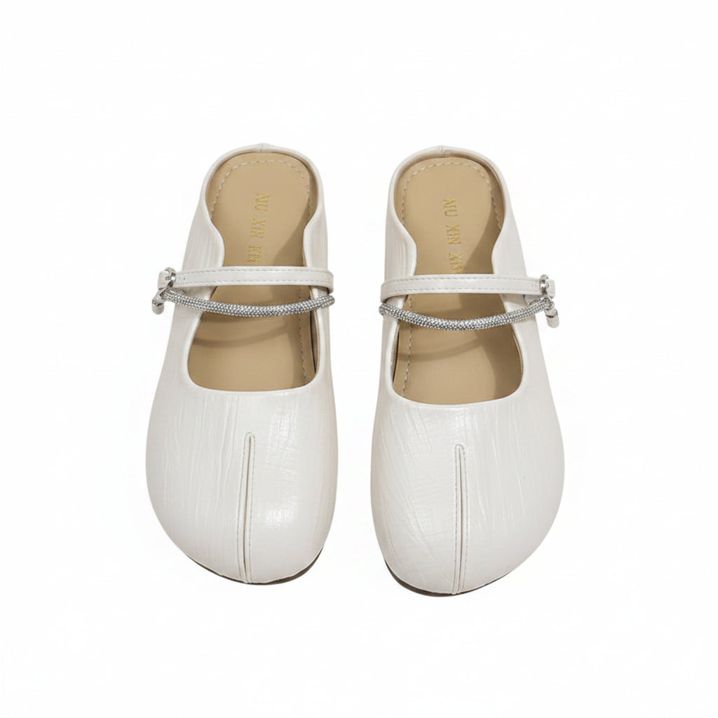 METALLIC BACKLESS MULES