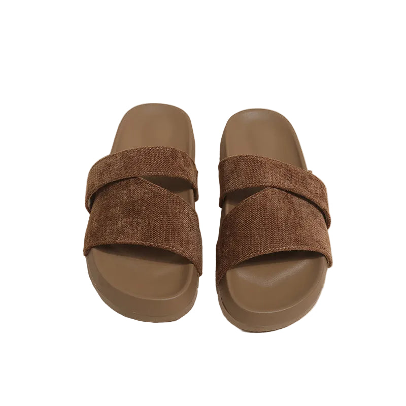 CROSS-STRAP SLIDES