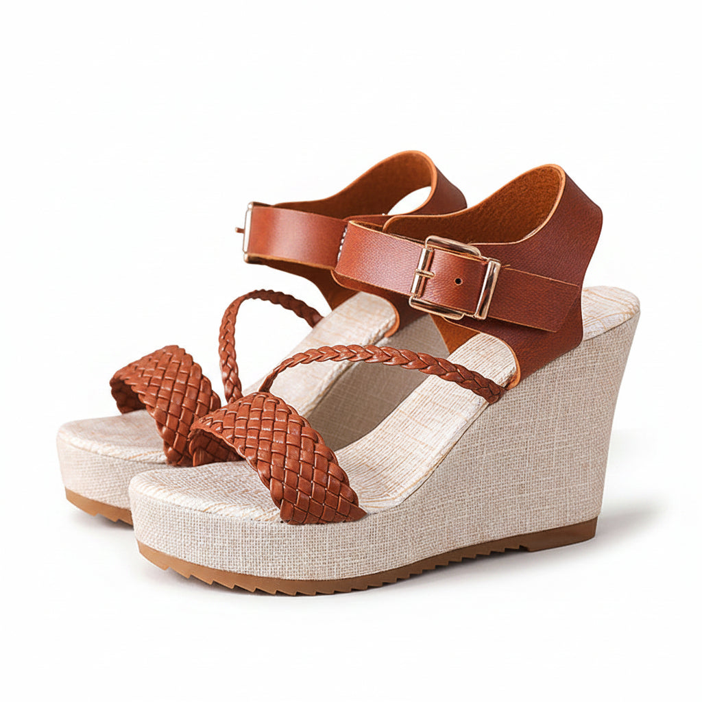 BRAIDED STRAP ESPADRILLE WEDGES