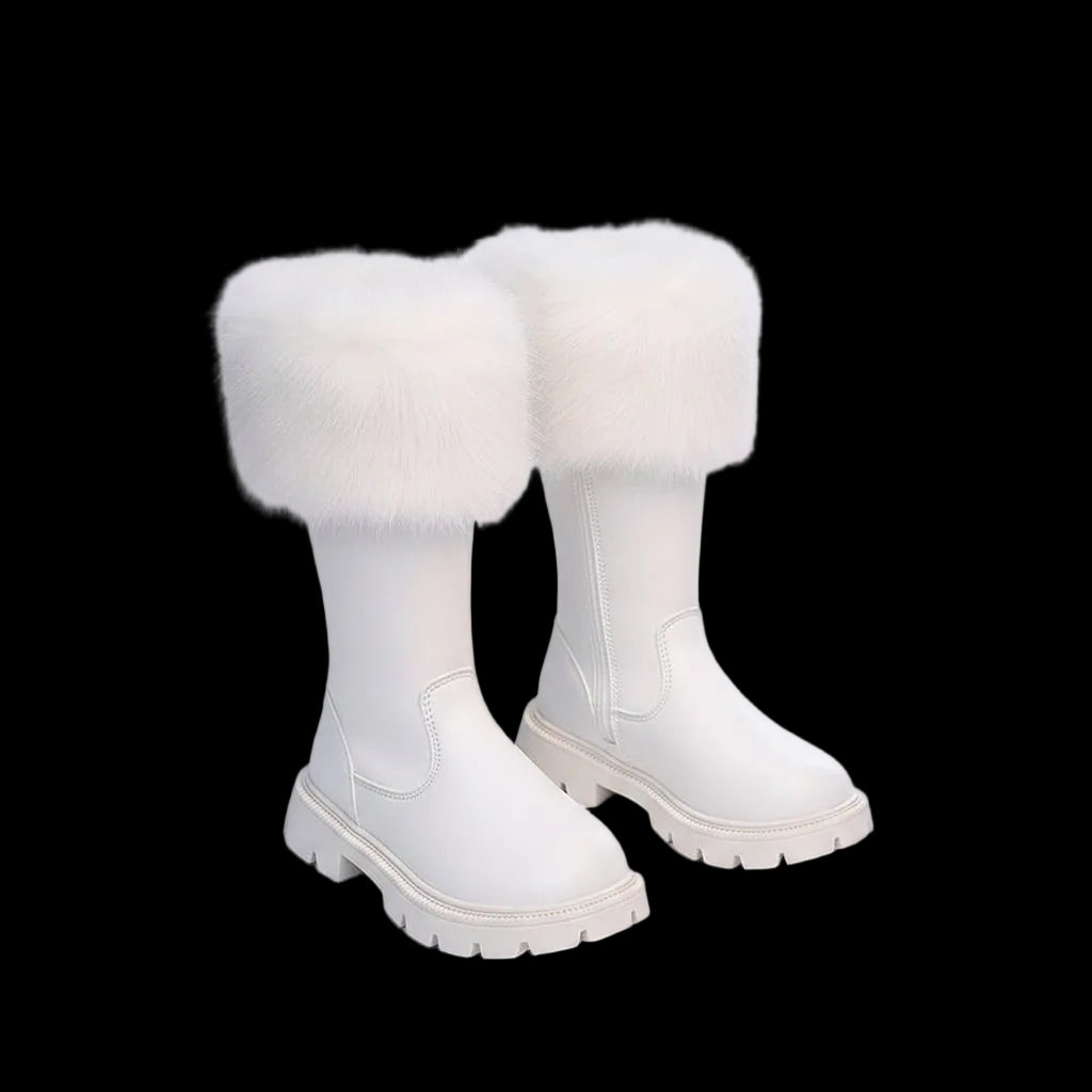 GIRL'S FAUX FUR TRIM WINTER BOOTS