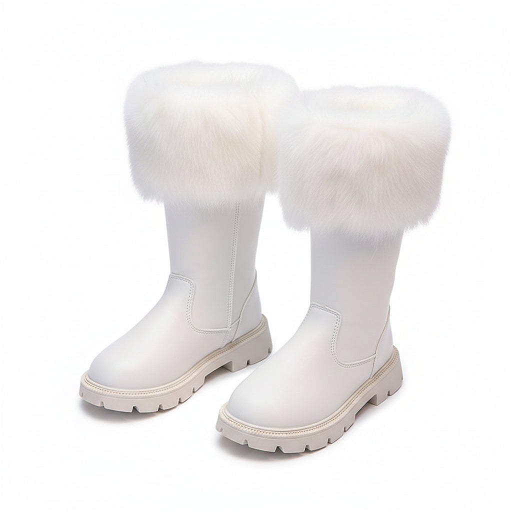 GIRL'S FAUX FUR TRIM WINTER BOOTS