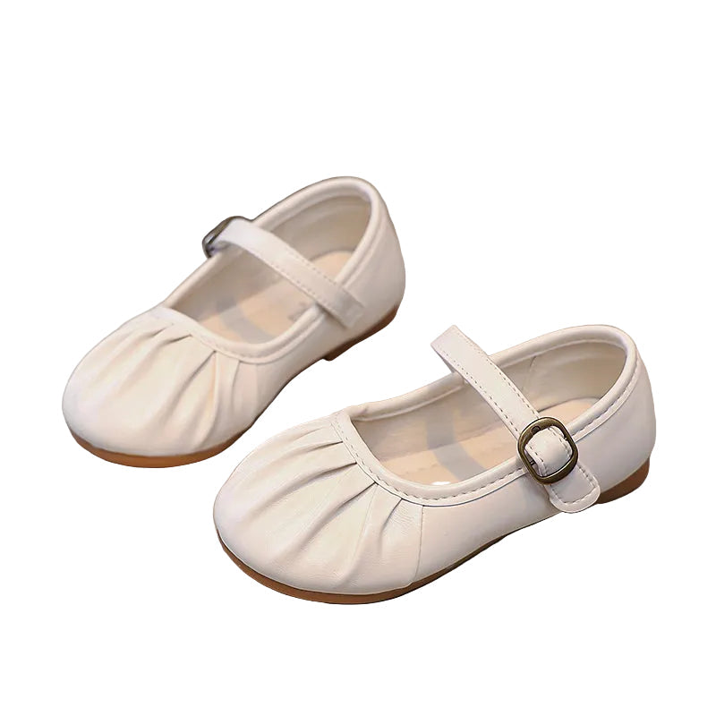 GIRLS' PLEATED MARY JANE FLATS