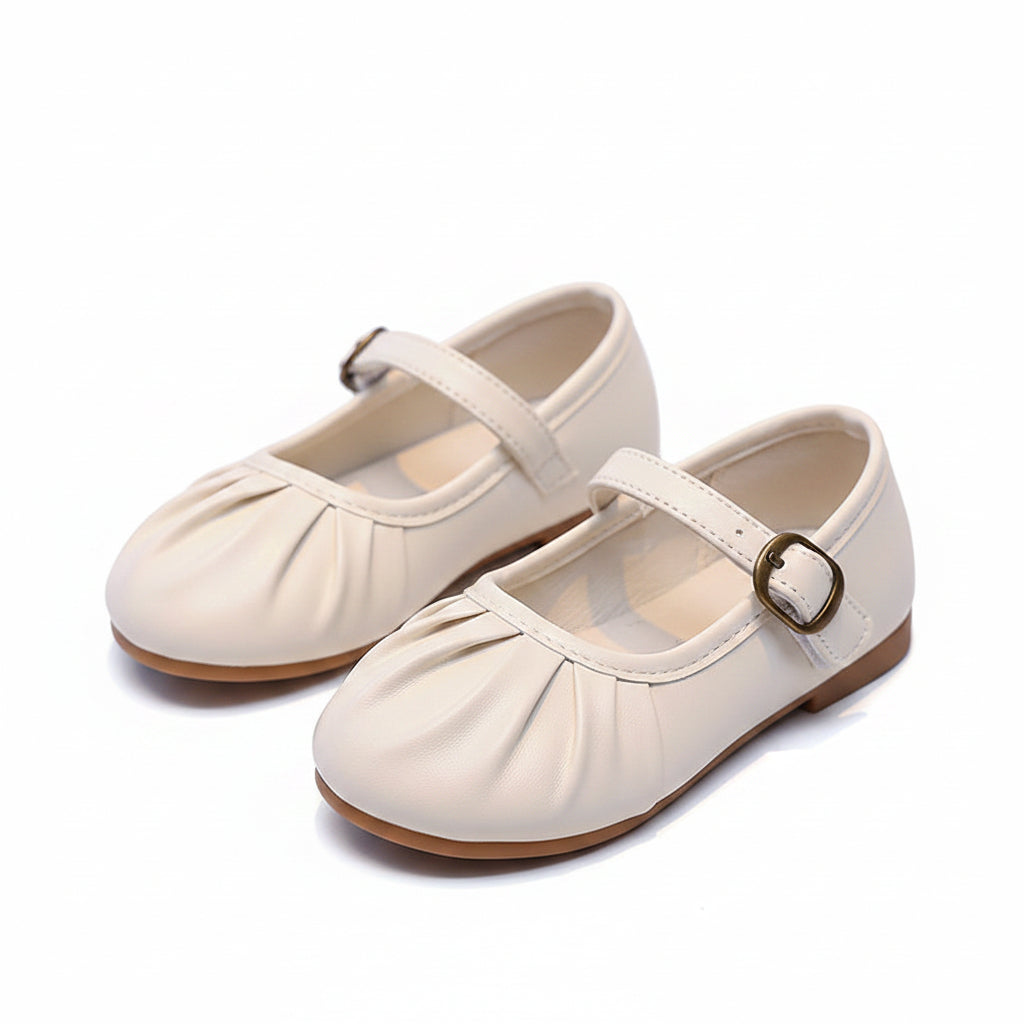 GIRLS' PLEATED MARY JANE FLATS