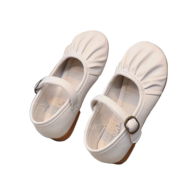 GIRLS' PLEATED MARY JANE FLATS