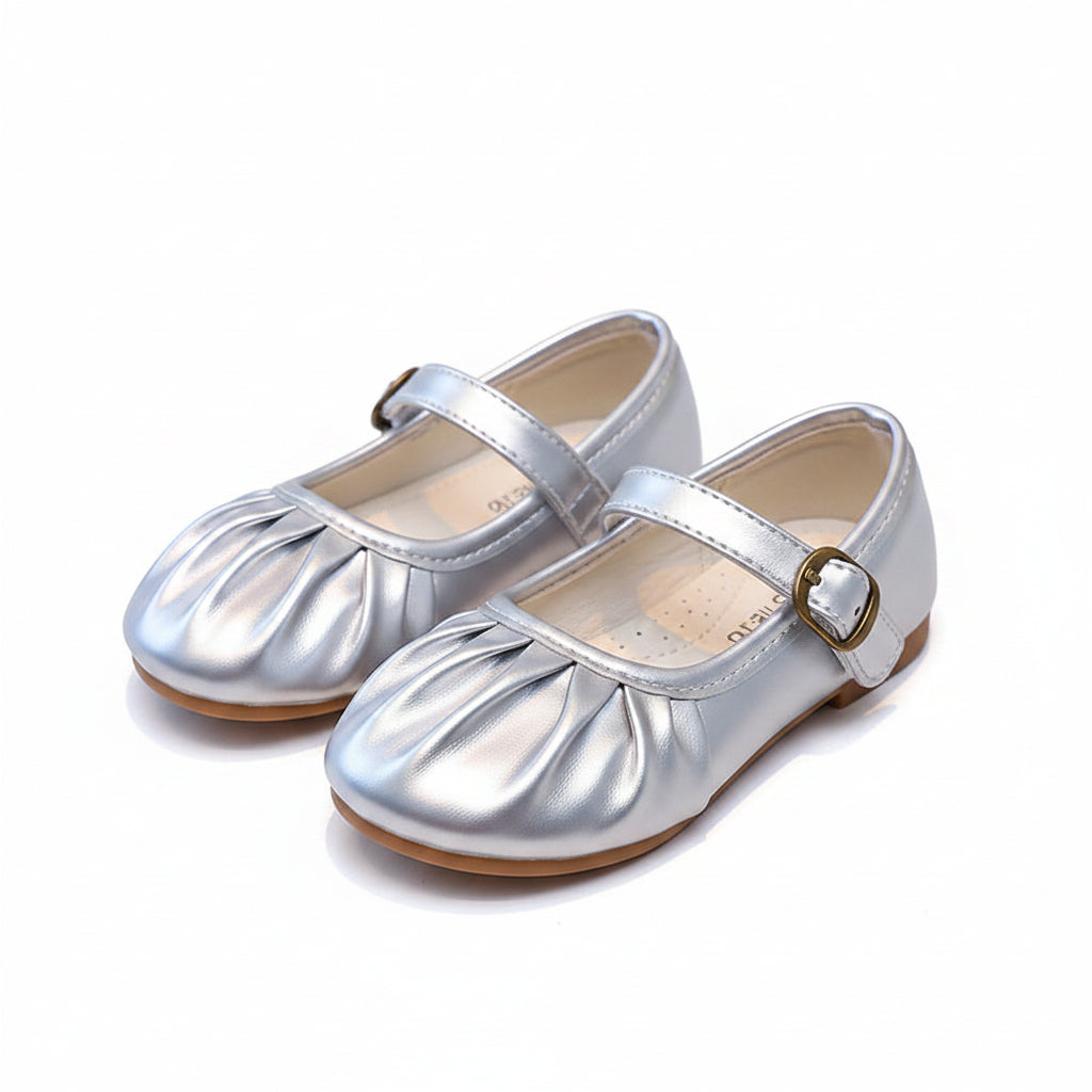 GIRLS' PLEATED MARY JANE FLATS