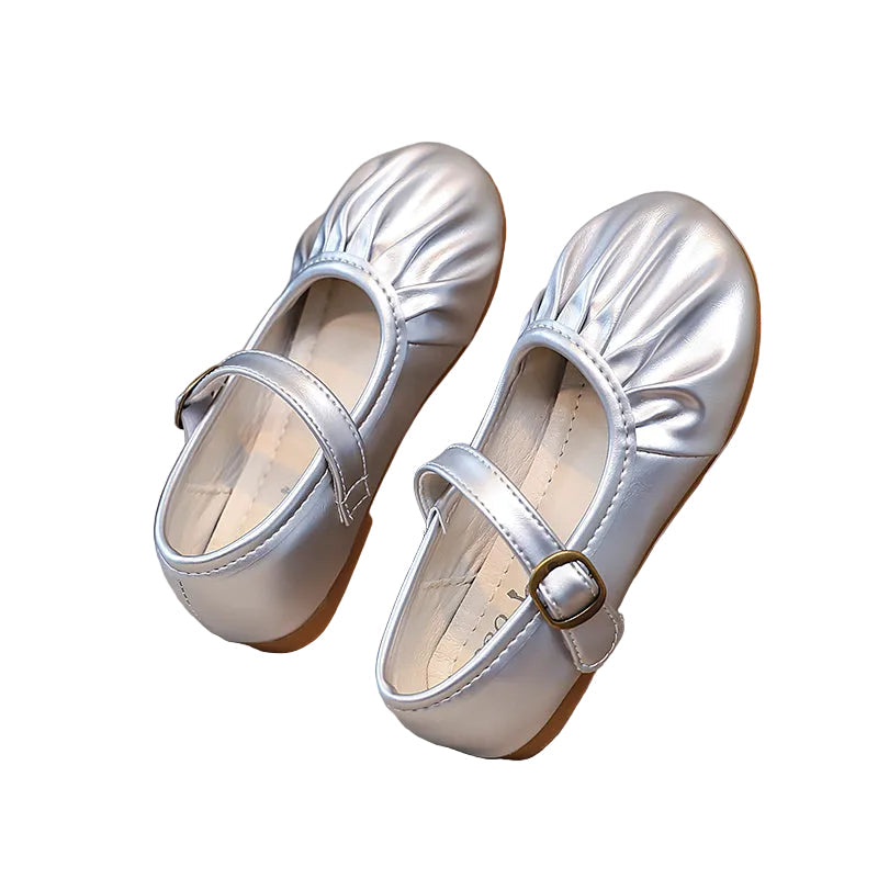 GIRLS' PLEATED MARY JANE FLATS
