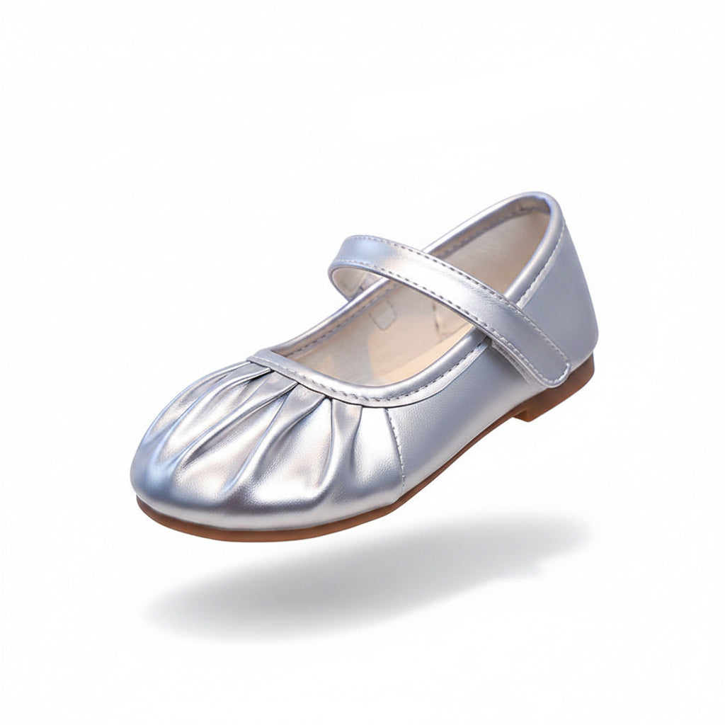 GIRLS' PLEATED MARY JANE FLATS