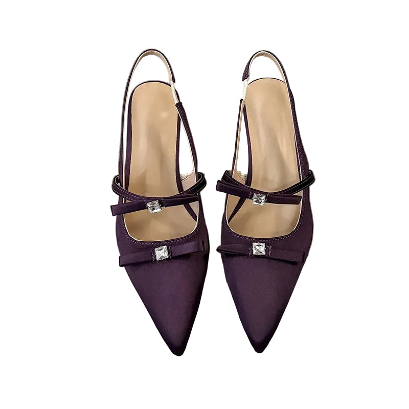 Women's Pointed Toe Slingback Heels