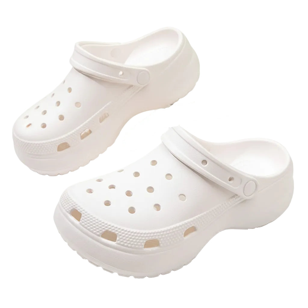 PLATFORM CLOGS WITH HEEL STRAP