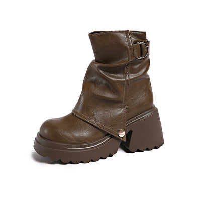 Women's Slouchy Platform Ankle Boots