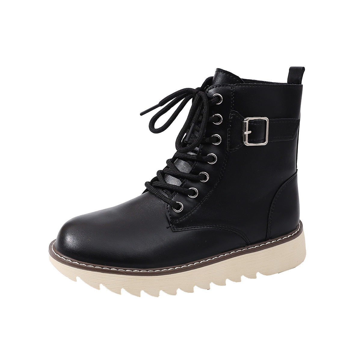 BUCKLE COMBAT BOOTS