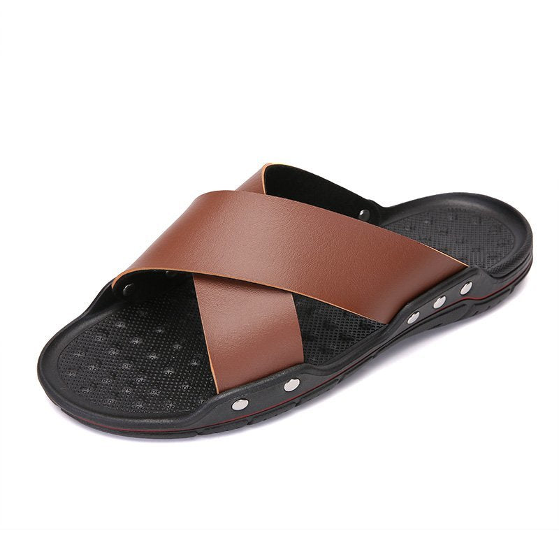 CROSS-STRAP SLIDES