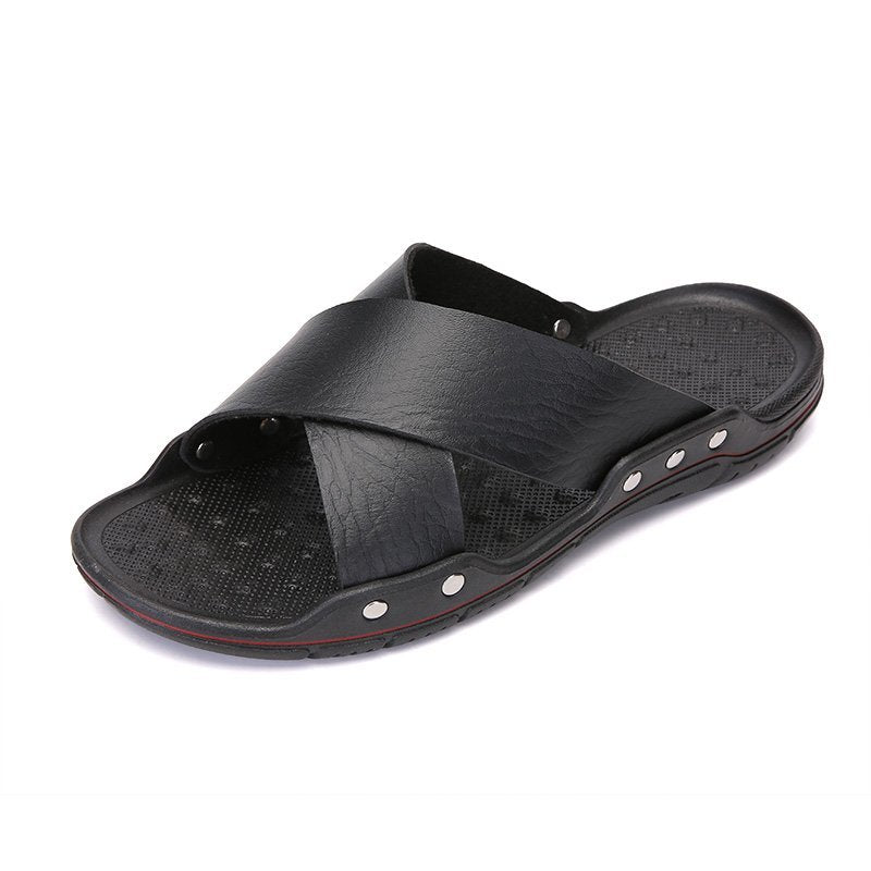 CROSS-STRAP SLIDES